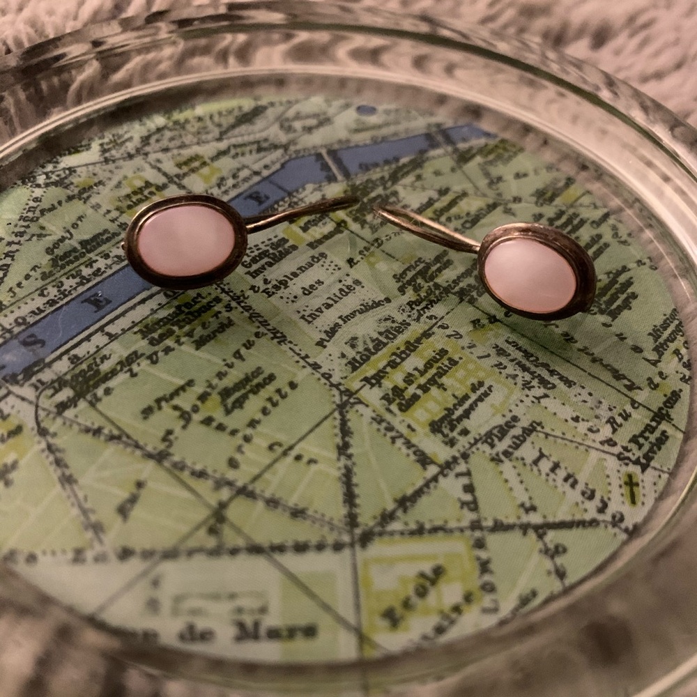 elegant pink dangle earrings